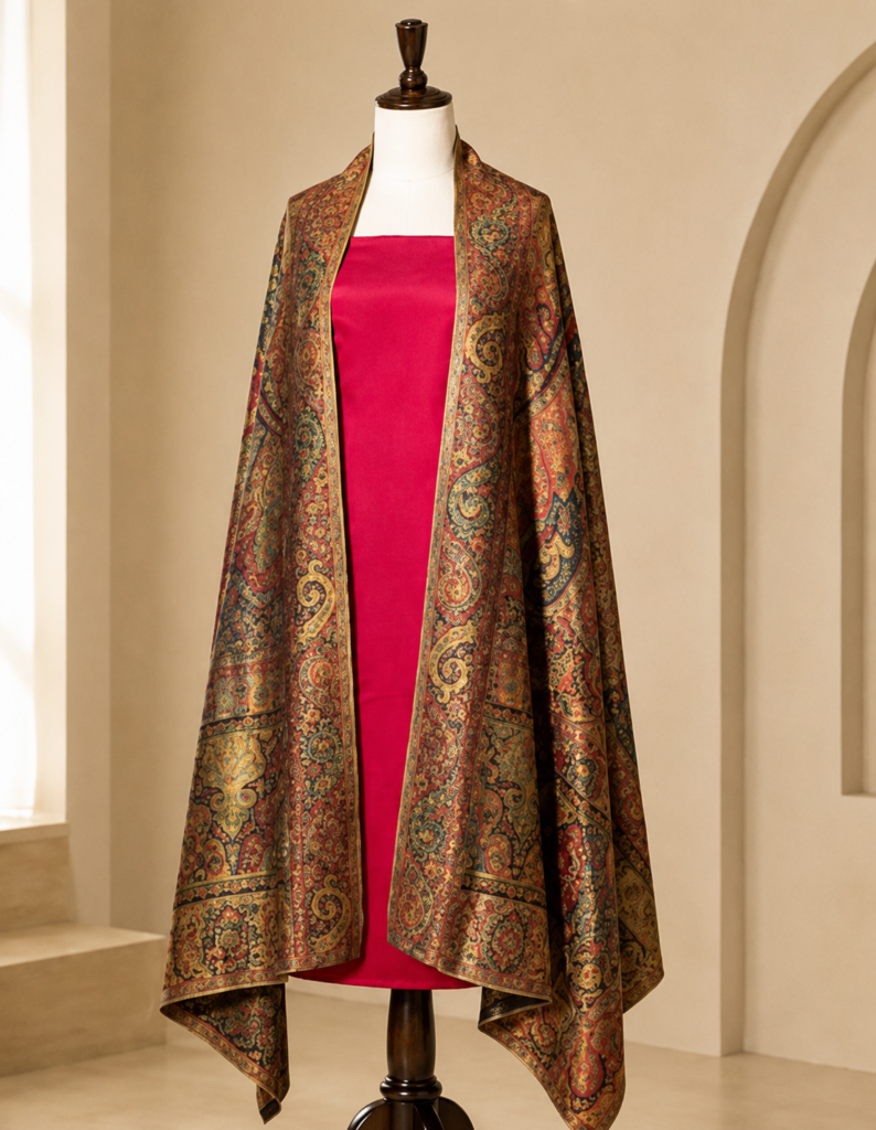 Pashmina Kani Silk Shawl