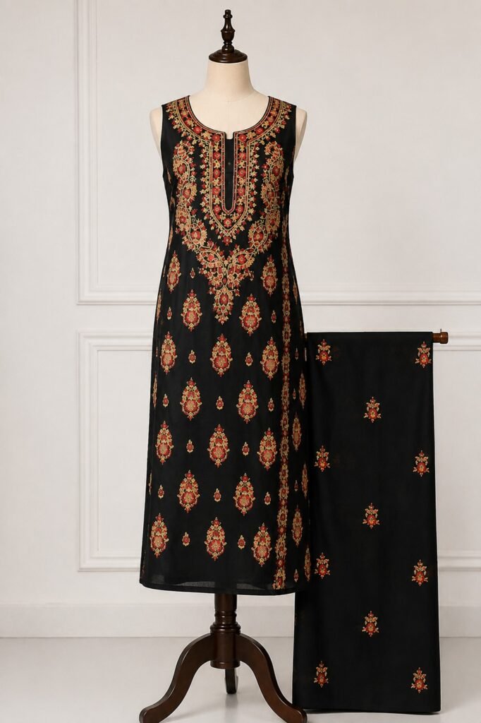 Embroidered lawn shirt
