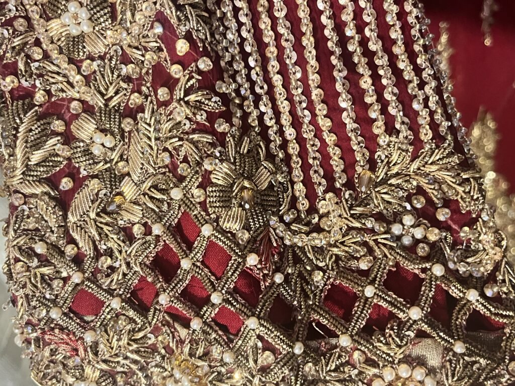 Maroon Gold Embellished Kurti
