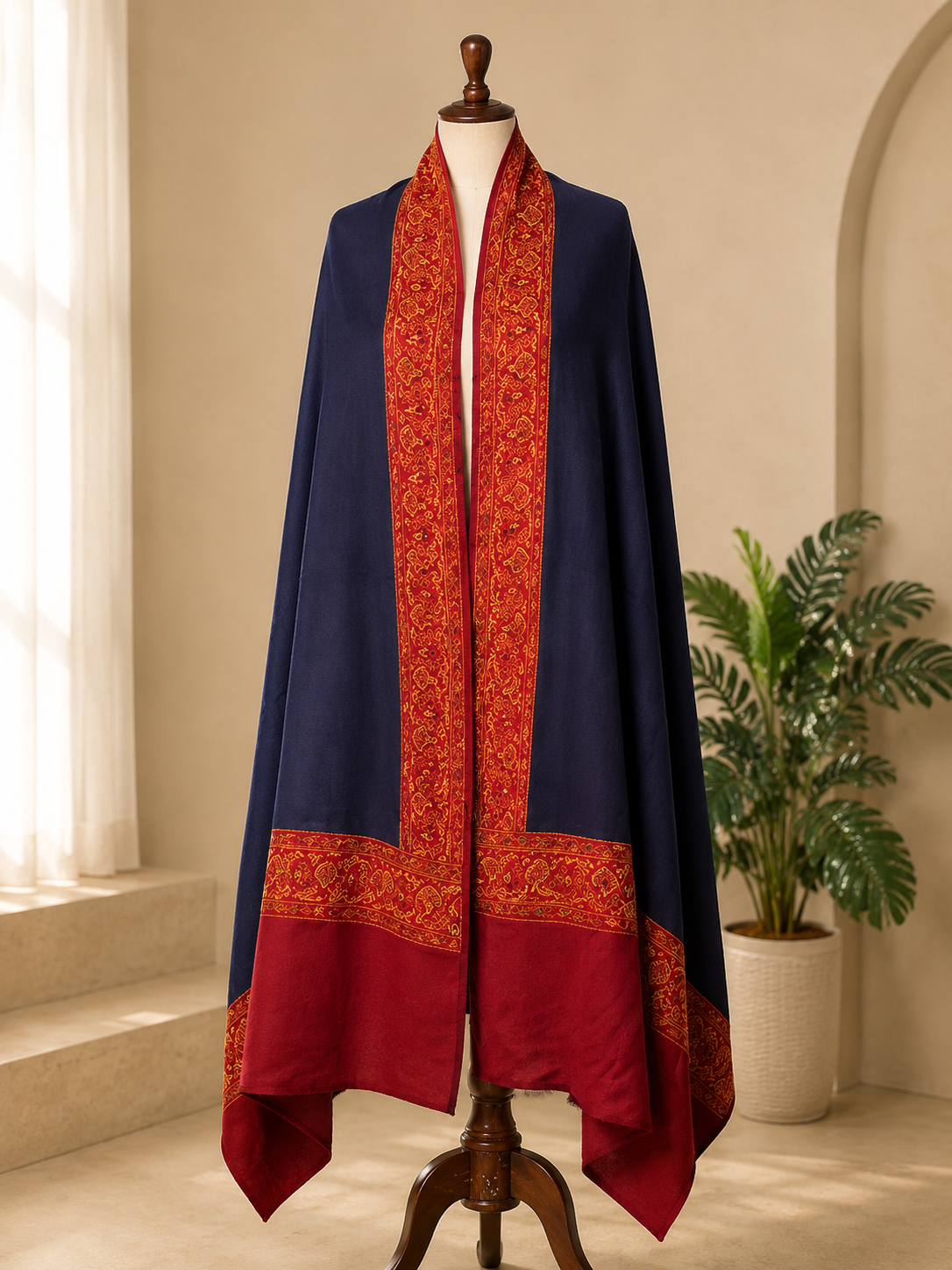 4 sided pashmina border