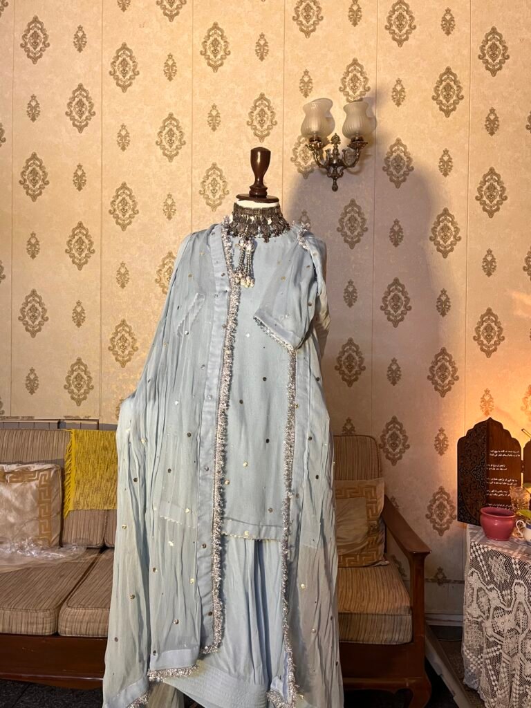 Chiffon & Mukesh with Farshi shalwar