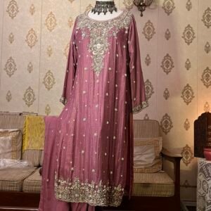 heavy party wear fully embellished three piece